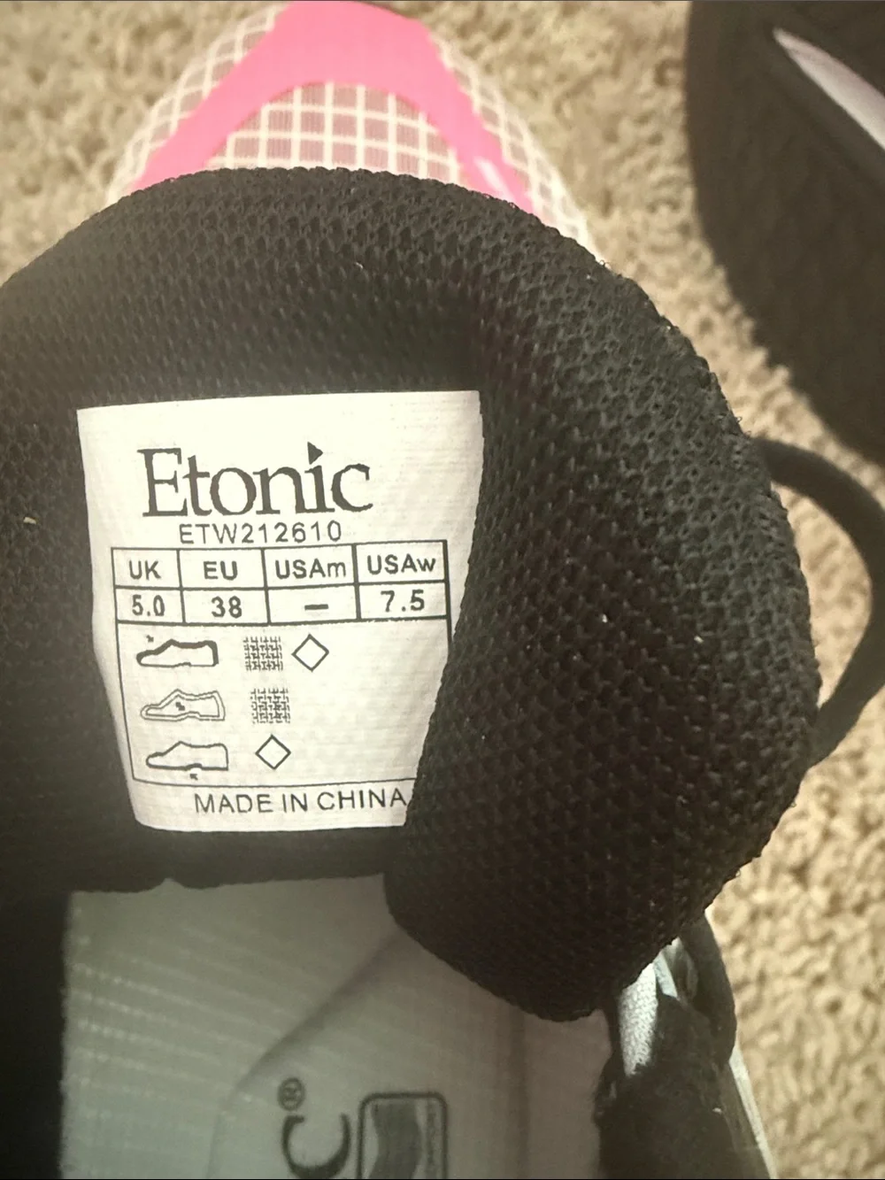 Etonic Women's Pink and Black Running Shoes - Lightweight Performance